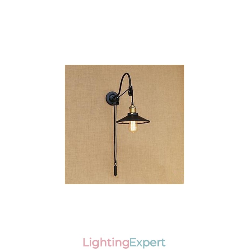 Lifting Dining Room Wall Lamp With Adjustable Thread Length Of Retro Creative Character Bedroom Wall Lamp Iron