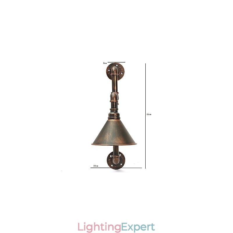 Water Pipe Wall Lights Retro Industrial Style Creative Country Metal Restaurant Cafe Bars Bar Table Wall Sconces