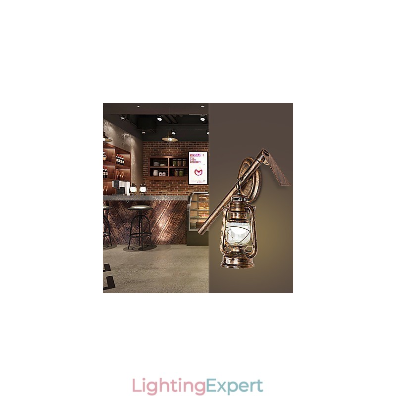 Rustic Lodge Painting Feature for Mini Style Uplight Wall Sconces Wall Light C