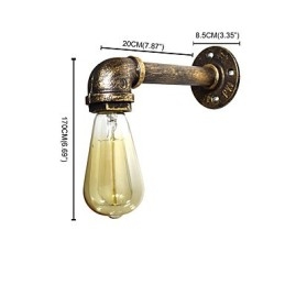 Rustic Lodge Traditional Classic Antique Brass Feature for Ambient Light Wall Sconces Wall Light