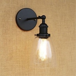 Country Retro Painting Feature for Mini Style Eye Protection Ambient Light Wall Sconces