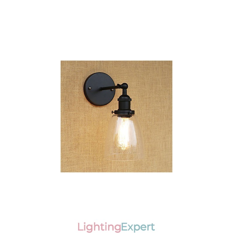 Country Retro Painting Feature for Mini Style Eye Protection Ambient Light Wall Sconces