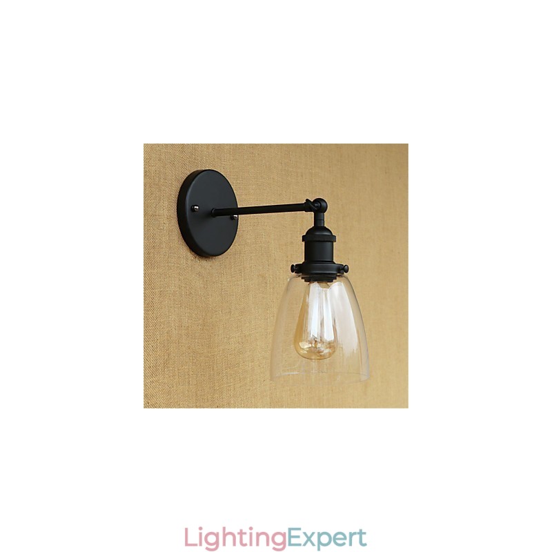 Country Retro Painting Feature for Mini Style Eye Protection Ambient Light Wall Sconces