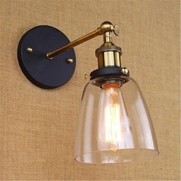 Country Retro Painting Feature for Mini Style Eye Protection Ambient Light Wall Sconces