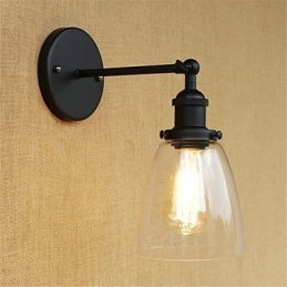 Country Retro Painting Feature for Mini Style Eye Protection Ambient Light Wall Sconces