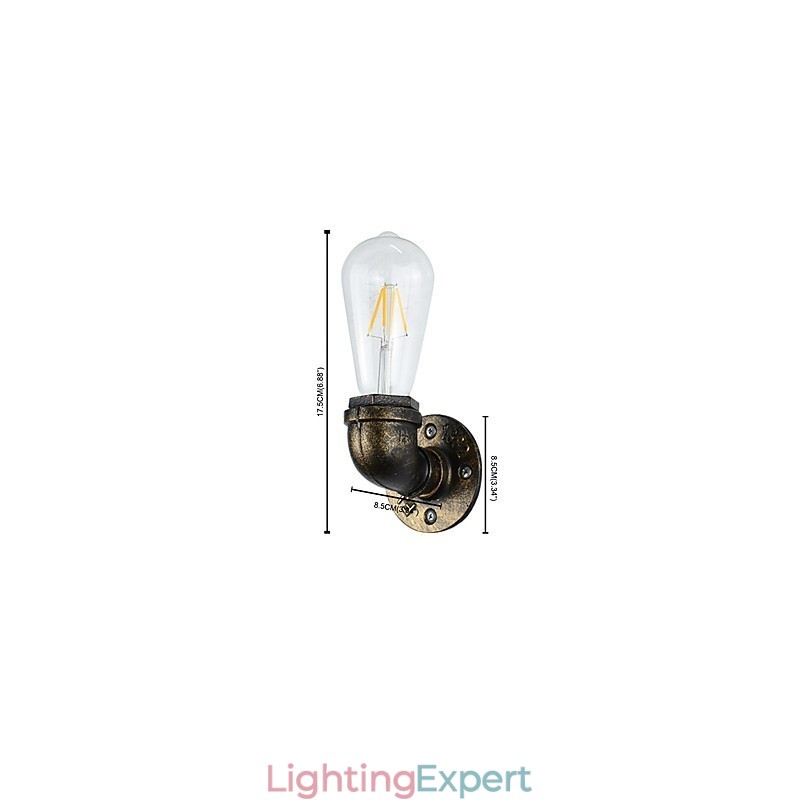 Rustic Lodge Traditional Classic Antique Brass Feature for Ambient Light Wall Sconces Wall Light