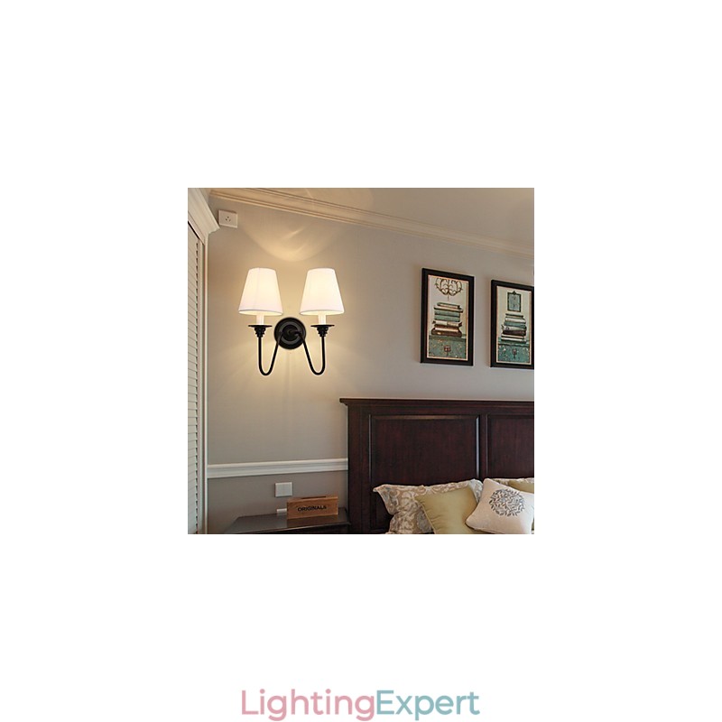 Rustic Lodge Black Oxide Finish Feature for Eye Protection Ambient Light Wall Sconces Wall Light