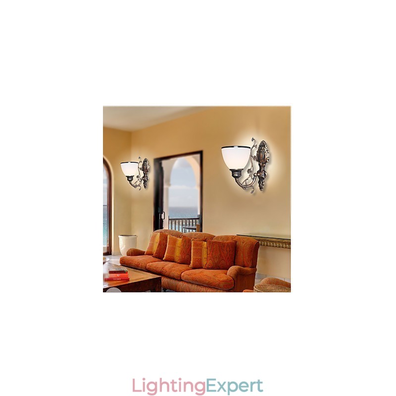 Simple American Wall Lamp Bedside Lamp Living Room Decorative Lamp Wrought Iron European Style Creative Wall Lamp