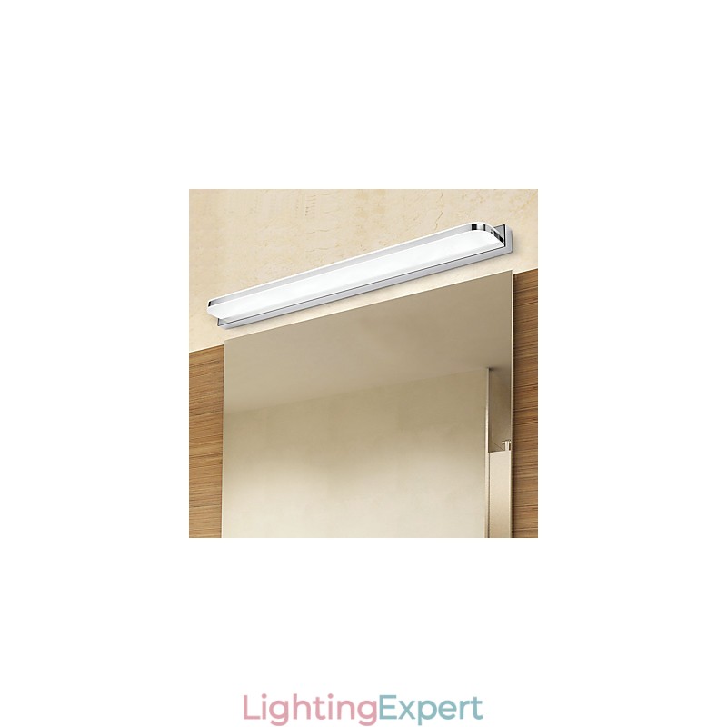 Integrated Modern Contemporary Electroplated Feature for Ambient Light Bathroom Lighting Wall Light