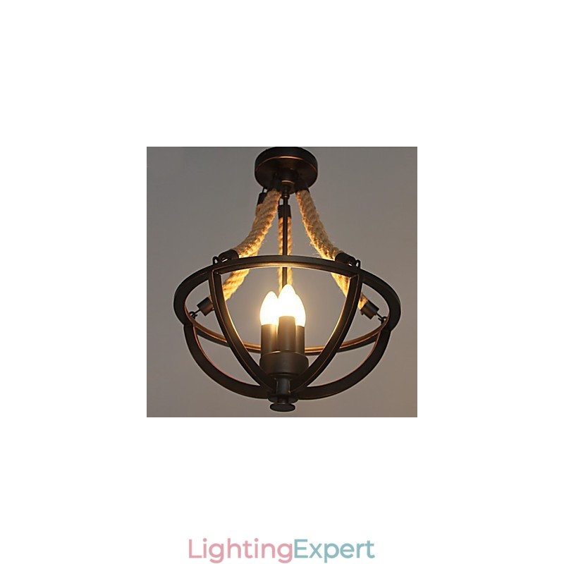 American Ceiling Retro Rope Simple Lamp