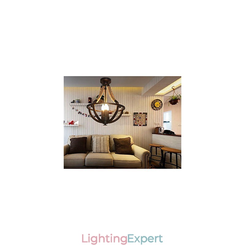 American Ceiling Retro Rope Simple Lamp