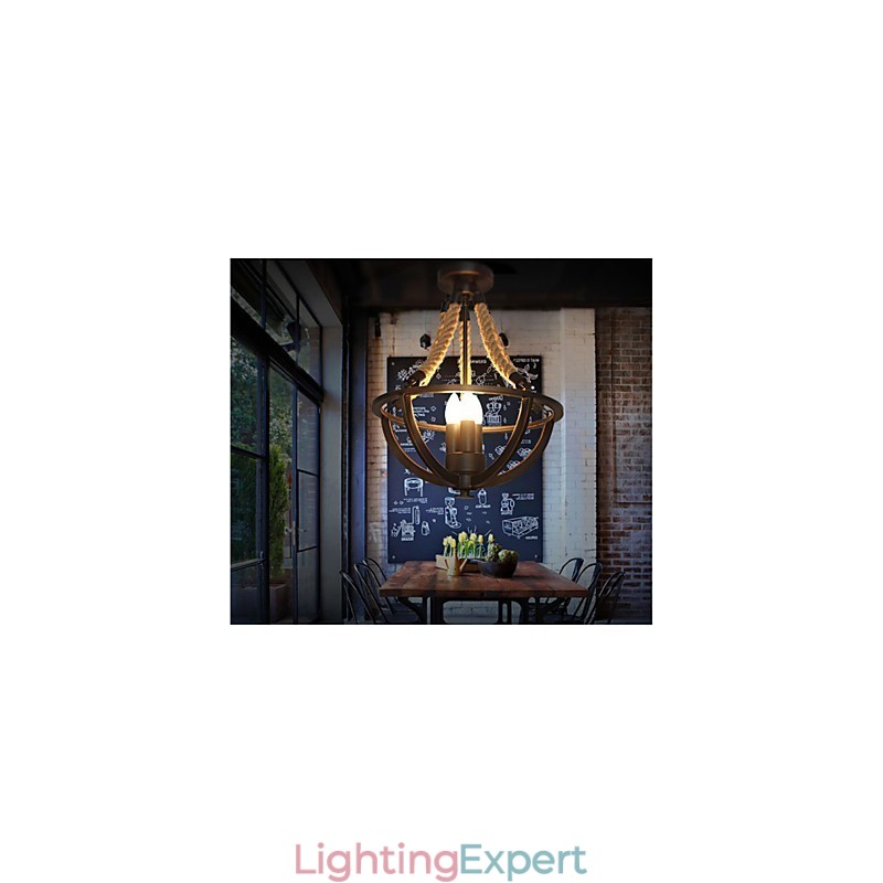 American Ceiling Retro Rope Simple Lamp