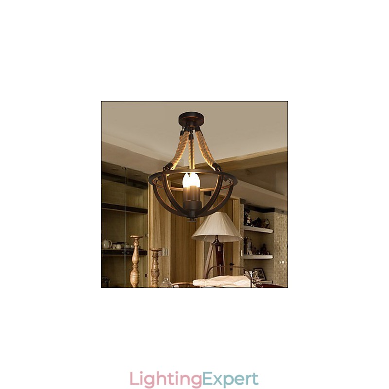 American Ceiling Retro Rope Simple Lamp