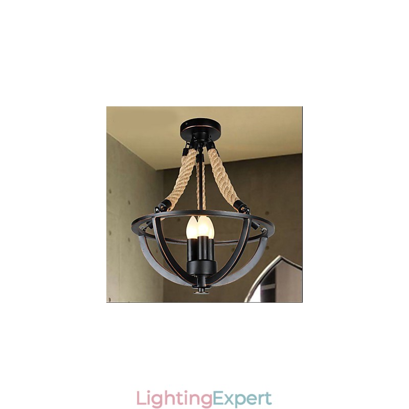 American Ceiling Retro Rope Simple Lamp