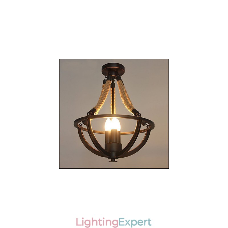 American Ceiling Retro Rope Simple Lamp