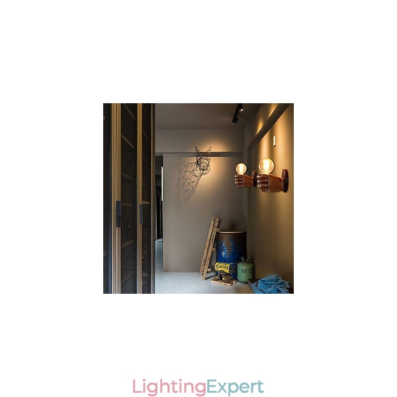 Loft industrial Cafe wall lamp Resin wall lamp Lodge Antique Vintage Retro Painting Feature for Mini Style Ambient Light Wall Sconces Wall Light