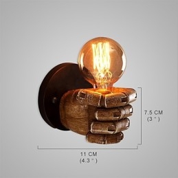 Loft industrial Cafe wall lamp Resin wall lamp Lodge Antique Vintage Retro Painting Feature for Mini Style Ambient Light Wall Sconces Wall Light
