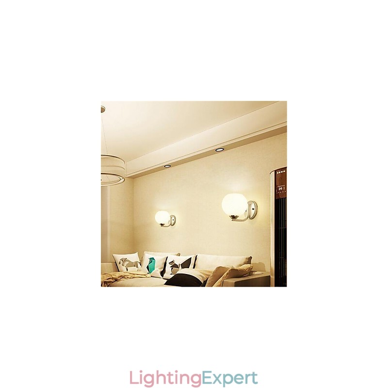 Simple Modern Contemporary Electroplate Feature for Swing Arm Eye Protection Ambient Light Wall Sconces