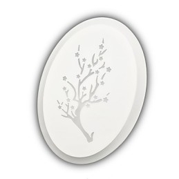 Plum Carved Acrylic Scrub Wall Light Round Shaped Bedside Lamp Corridor Lights Warm White AC220V