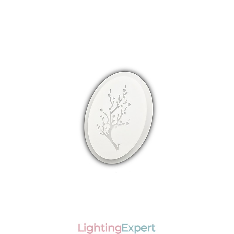 Plum Carved Acrylic Scrub Wall Light Round Shaped Bedside Lamp Corridor Lights Warm White AC220V