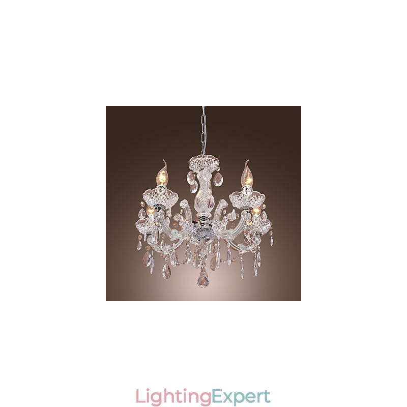 Upligh Chrome Ceiling Lamp Candle light Acrylic Fixture Chandelier Pendant