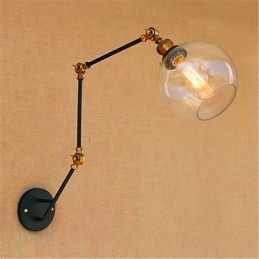 Rustic Lodge Chrome Feature for Swing Arm Ambient Light Swing Arm Lights Wall Light