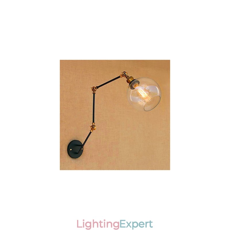 Rustic Lodge Chrome Feature for Swing Arm Ambient Light Swing Arm Lights Wall Light