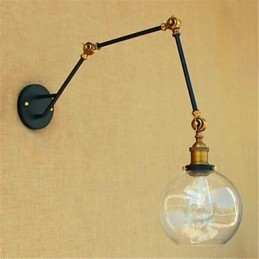 Rustic Lodge Chrome Feature for Swing Arm Ambient Light Swing Arm Lights Wall Light