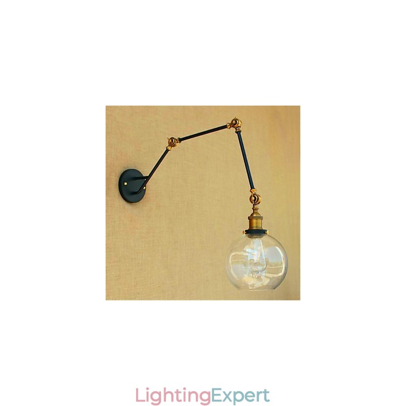 Rustic Lodge Chrome Feature for Swing Arm Ambient Light Swing Arm Lights Wall Light