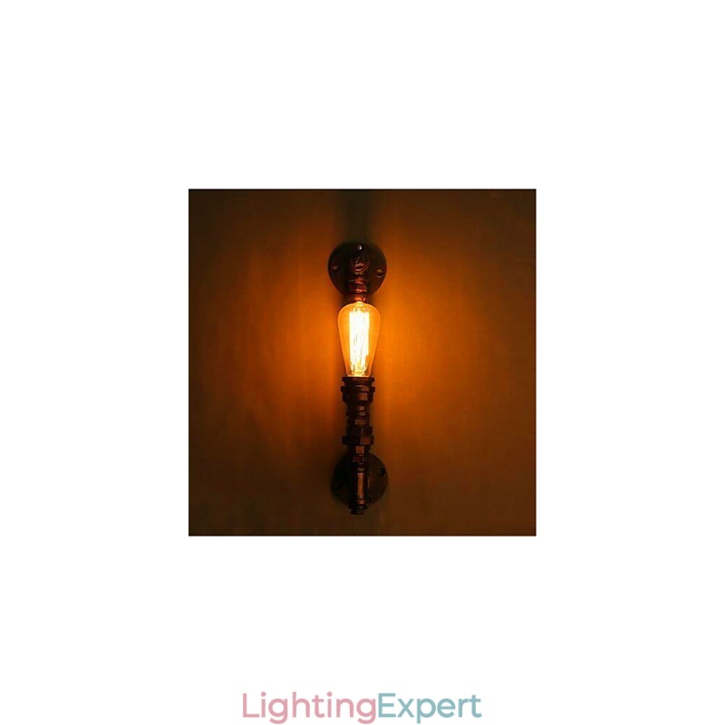 American Retro Loft Industrial Water Aisle Stairs Creative Personality Restaurant Bar Single Head Iron Wall Lamp