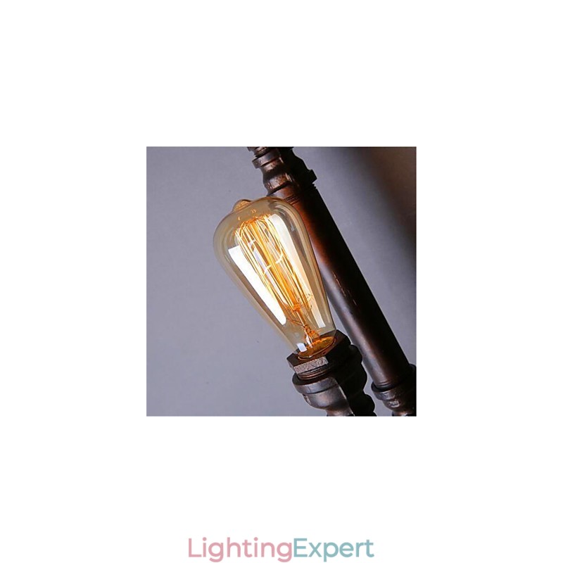 American Retro Loft Industrial Water Aisle Stairs Creative Personality Restaurant Bar Single Head Iron Wall Lamp