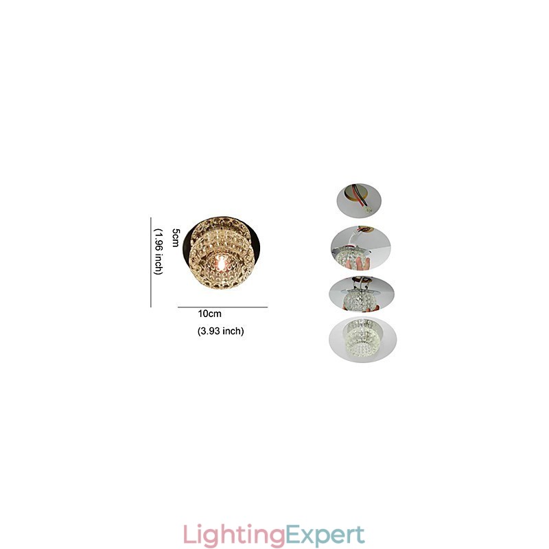 Modern Contemporary Crystal Mini Style Flush Mount