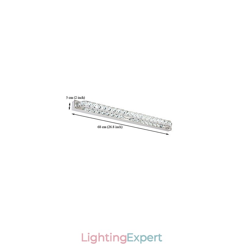 Long High Quality Mirror Lamp Bathroom Lights Metal and Crystal Wall Light