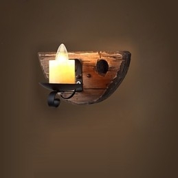 Rustic Lodge Painting Feature for Mini Style Ambient Light Wall Sconces Wall Light