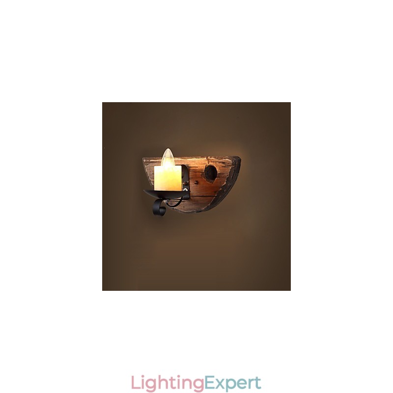 Rustic Lodge Painting Feature for Mini Style Ambient Light Wall Sconces Wall Light
