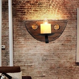 Rustic Lodge Painting Feature for Mini Style Ambient Light Wall Sconces Wall Light