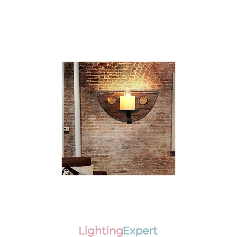 Rustic Lodge Painting Feature for Mini Style Ambient Light Wall Sconces Wall Light