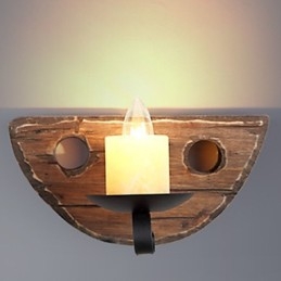 Rustic Lodge Painting Feature for Mini Style Ambient Light Wall Sconces Wall Light