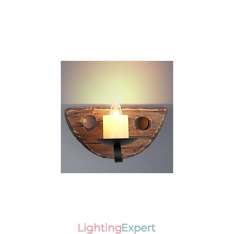 Rustic Lodge Painting Feature for Mini Style Ambient Light Wall Sconces Wall Light