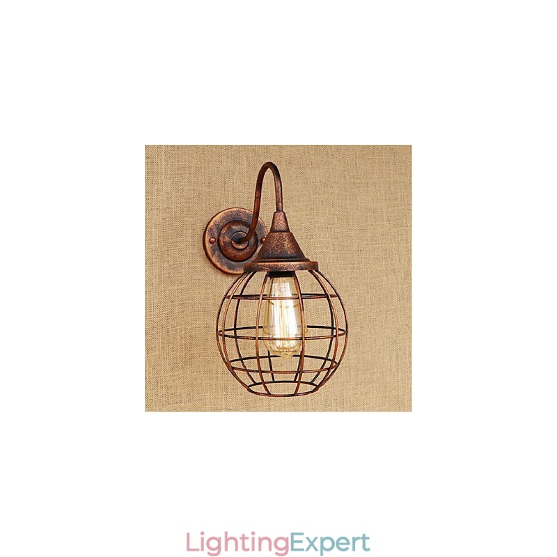 Simple And Retro Creative Personality Rust Color American wall lamp Wall Sconces Wall Light