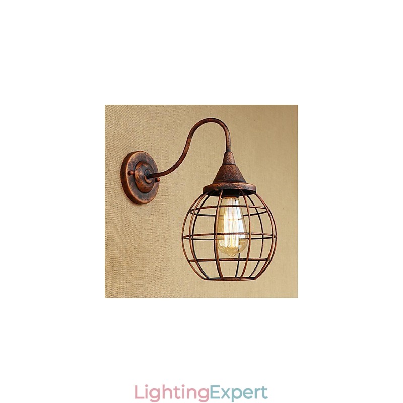 Simple And Retro Creative Personality Rust Color American wall lamp Wall Sconces Wall Light