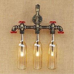 Retro Industrial Wind Switch Water Bottle Wall Lamp Wall Light Amber