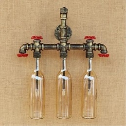 Retro Industrial Wind Switch Water Bottle Wall Lamp Wall Light Amber
