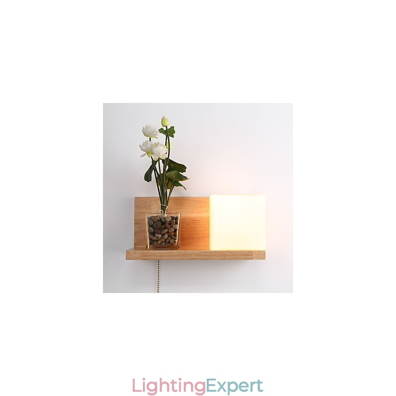 Wood Wall Sconces Max Country Style With Switch
