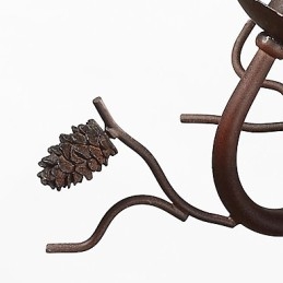 North Amercian Vintage Metal with Resin Bird and Pine Cone Wall Lamp Fit for the Living Room Dining Room Wall Light