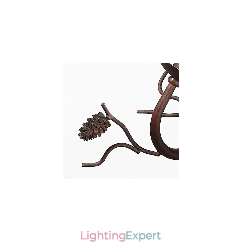North Amercian Vintage Metal with Resin Bird and Pine Cone Wall Lamp Fit for the Living Room Dining Room Wall Light