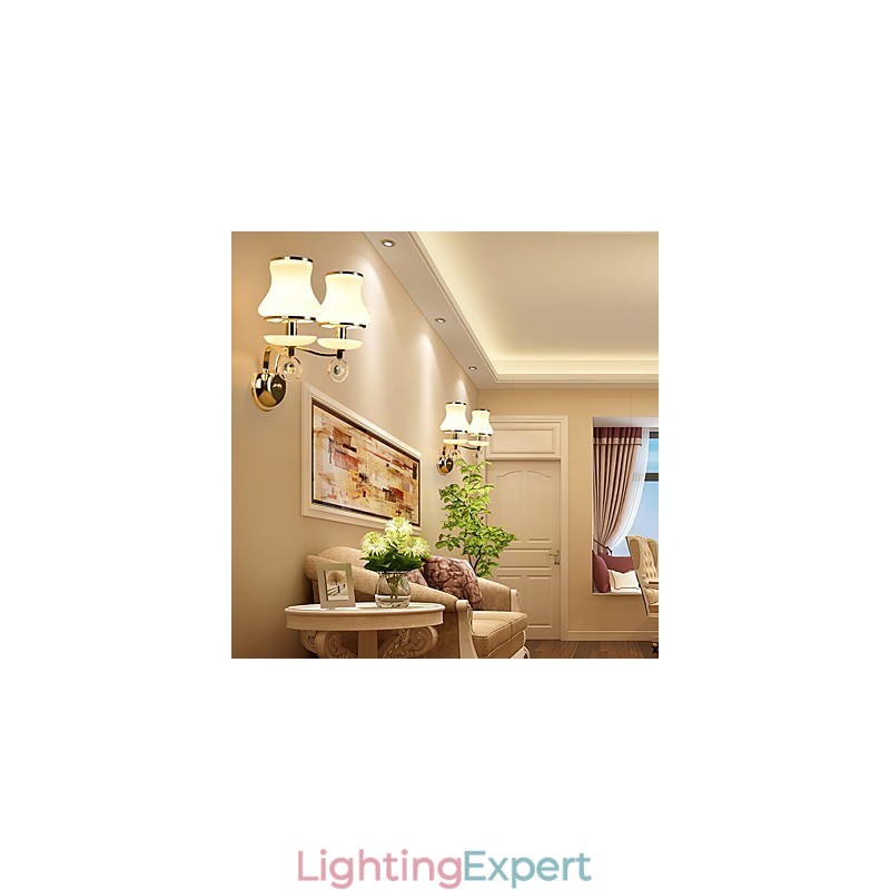 Modern Contemporary Electroplated Feature for Crystal Ambient Light Wall Sconces Wall Light