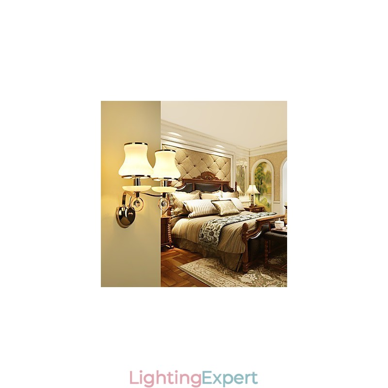 Modern Contemporary Electroplated Feature for Crystal Ambient Light Wall Sconces Wall Light