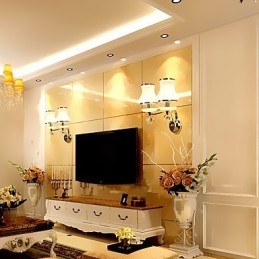 Modern Contemporary Electroplated Feature for Crystal Ambient Light Wall Sconces Wall Light