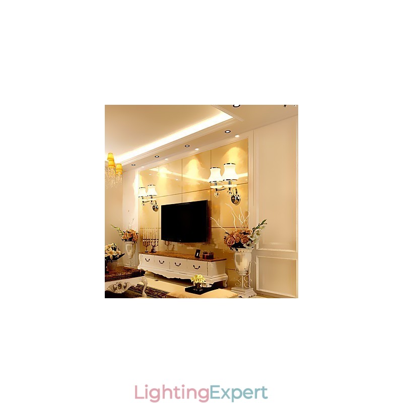 Modern Contemporary Electroplated Feature for Crystal Ambient Light Wall Sconces Wall Light
